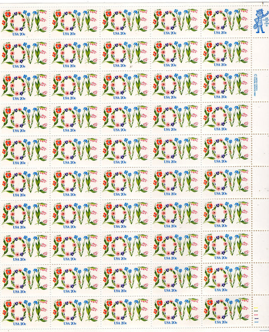 44c Pansies in Basket Love Stamps .. Unused US Postage Stamps
