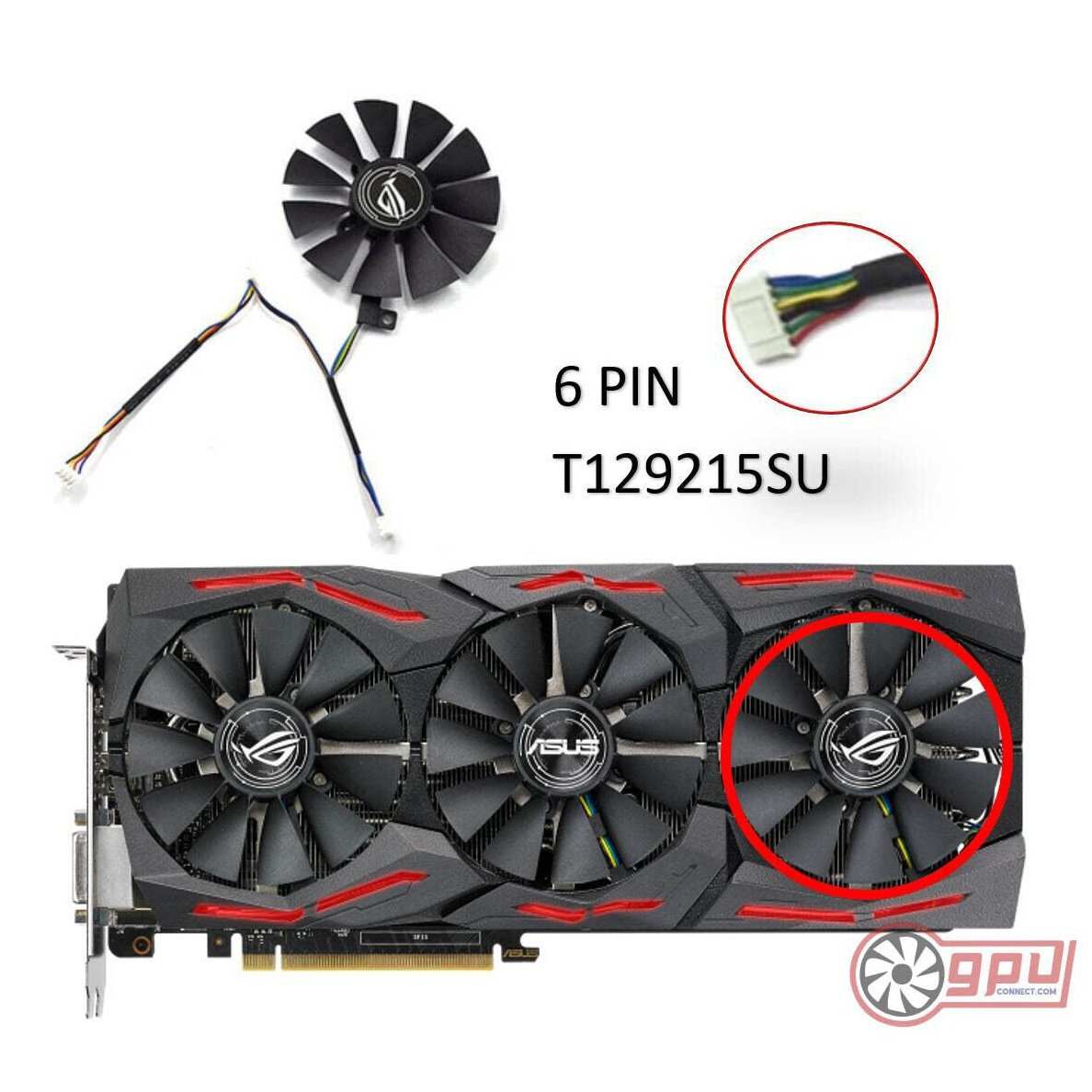 ASUS STRIX GTX 1080 Ti 1070 1060 980 RX 580 - Replacement Fan Set