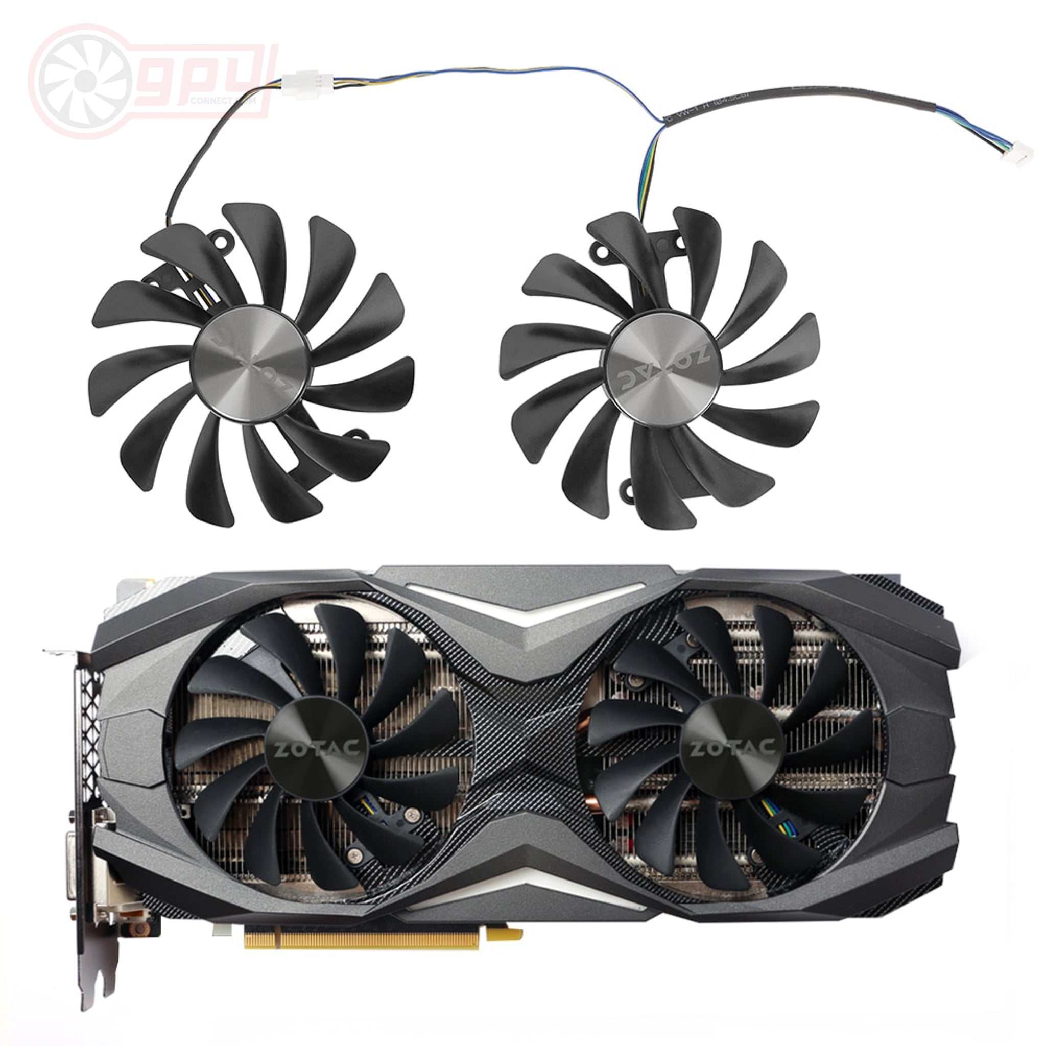 ZOTAC GTX 1070 1080 AMP Edition - Replacement Fan Set – GPUCONNECT.COM