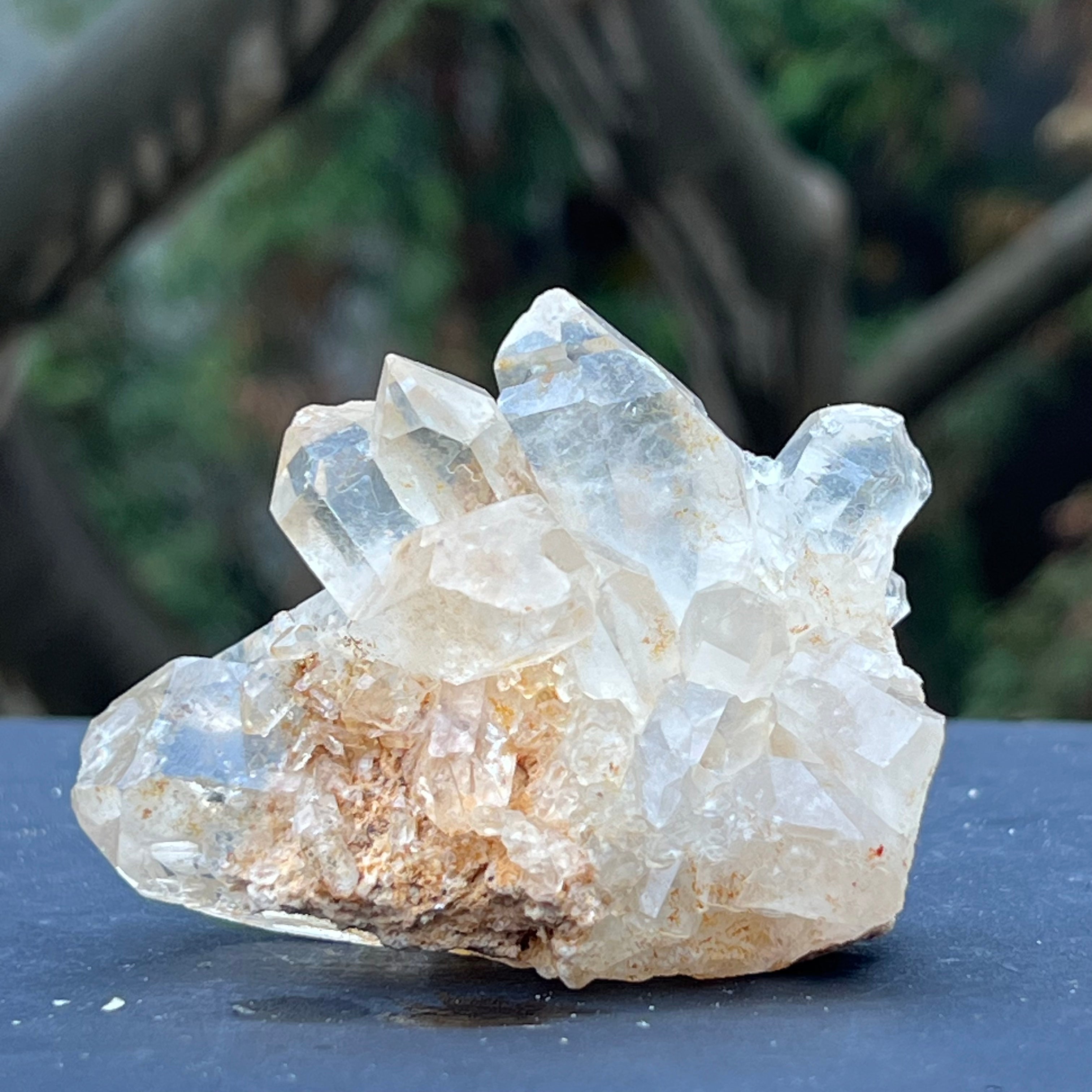Cluster cuart incolor, floare de mina, cristal de stanca Zimbabwe m1