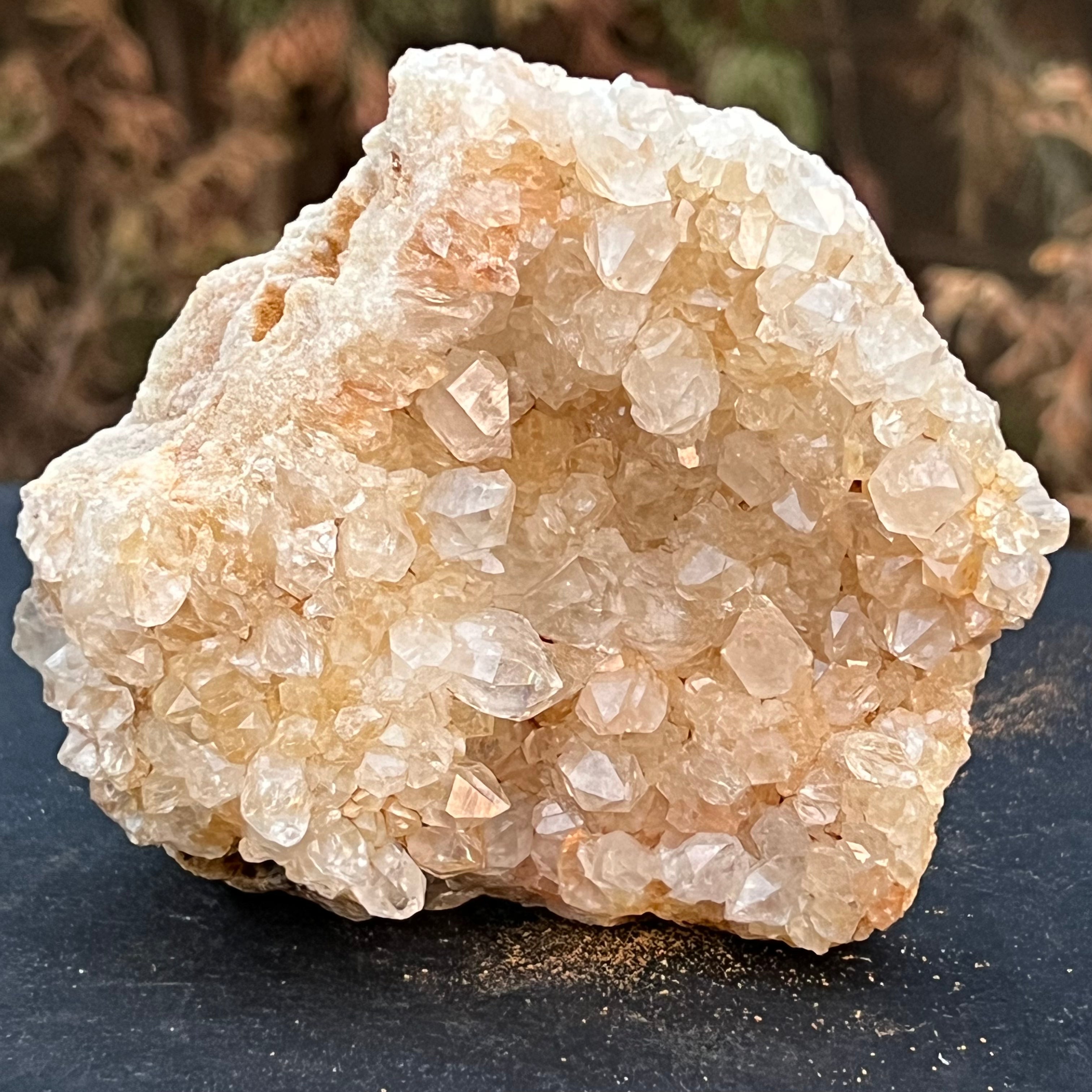 Cluster felie cuart incolor cristal de stanca din Zambia model 4