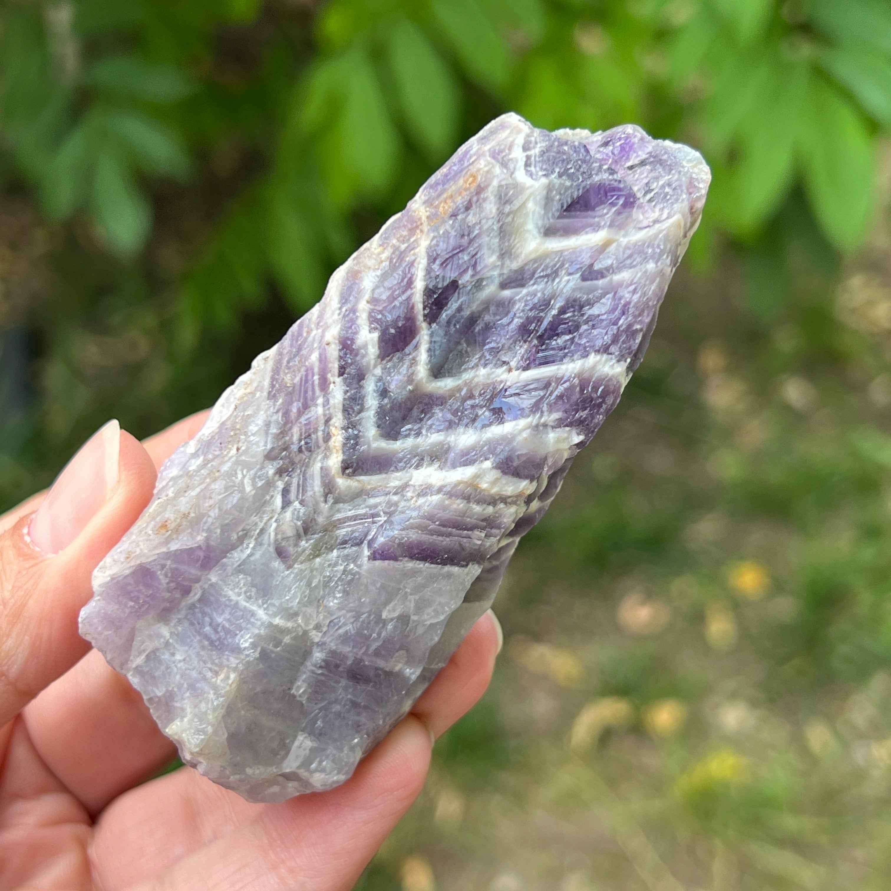 Ametist chevron piatra bruta/ varf m1