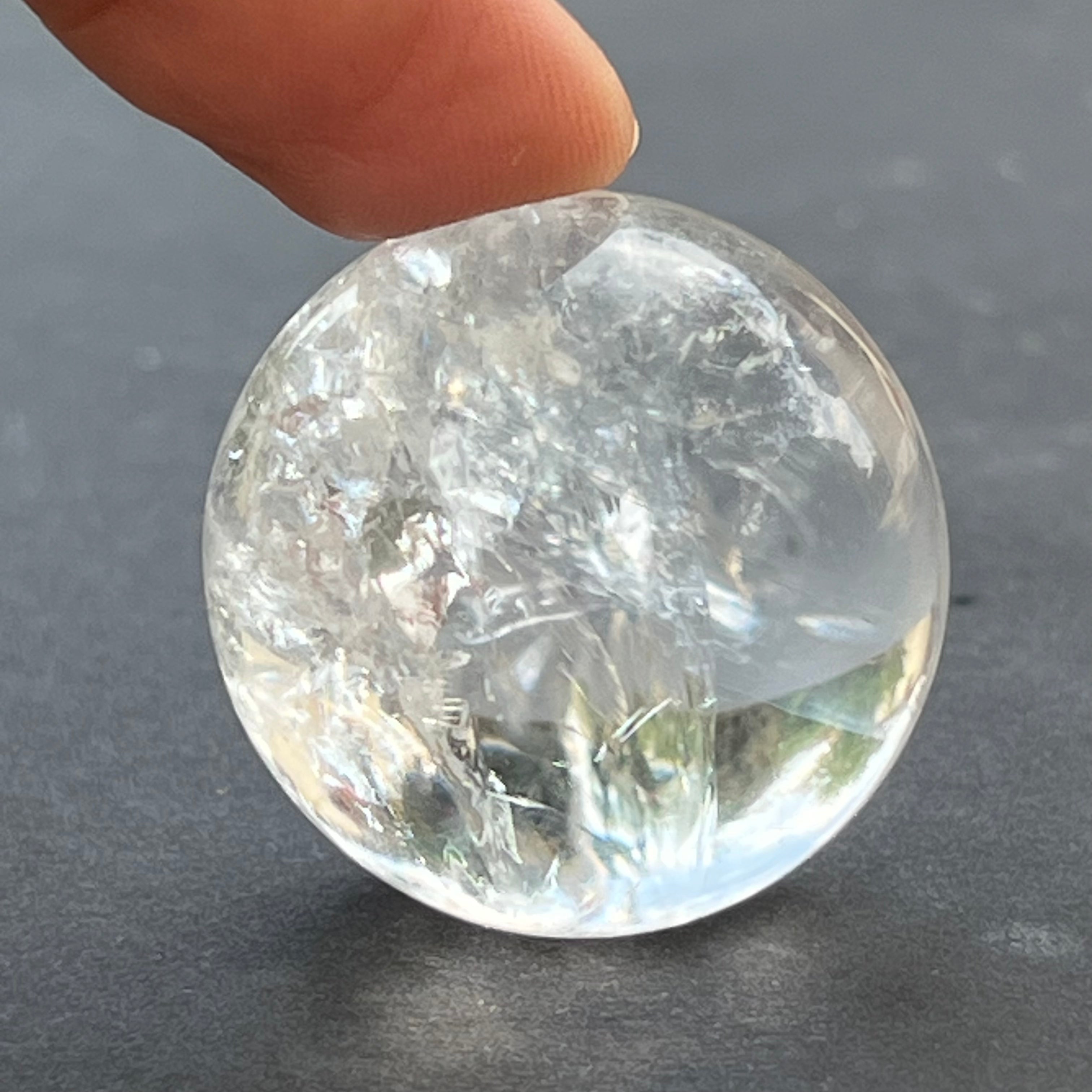Sfera cuart incolor 2.5 cm / cristal de stanca, glob cristal m1