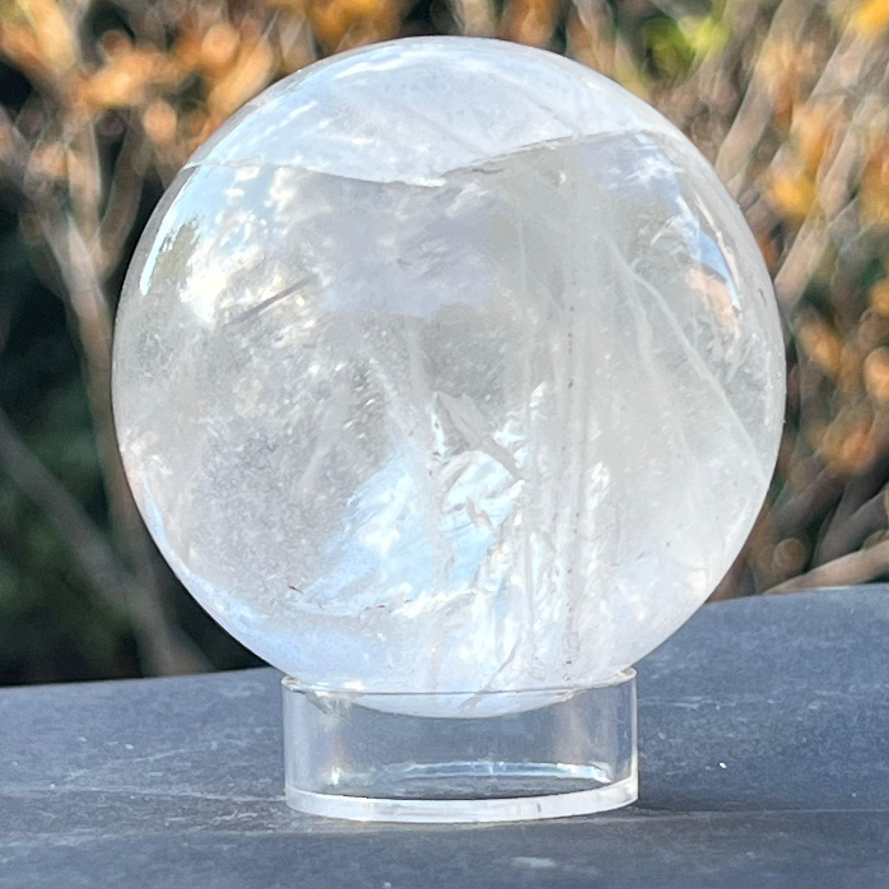 Sfera cuart incolor/ cristal de stanca m4, glob cristal