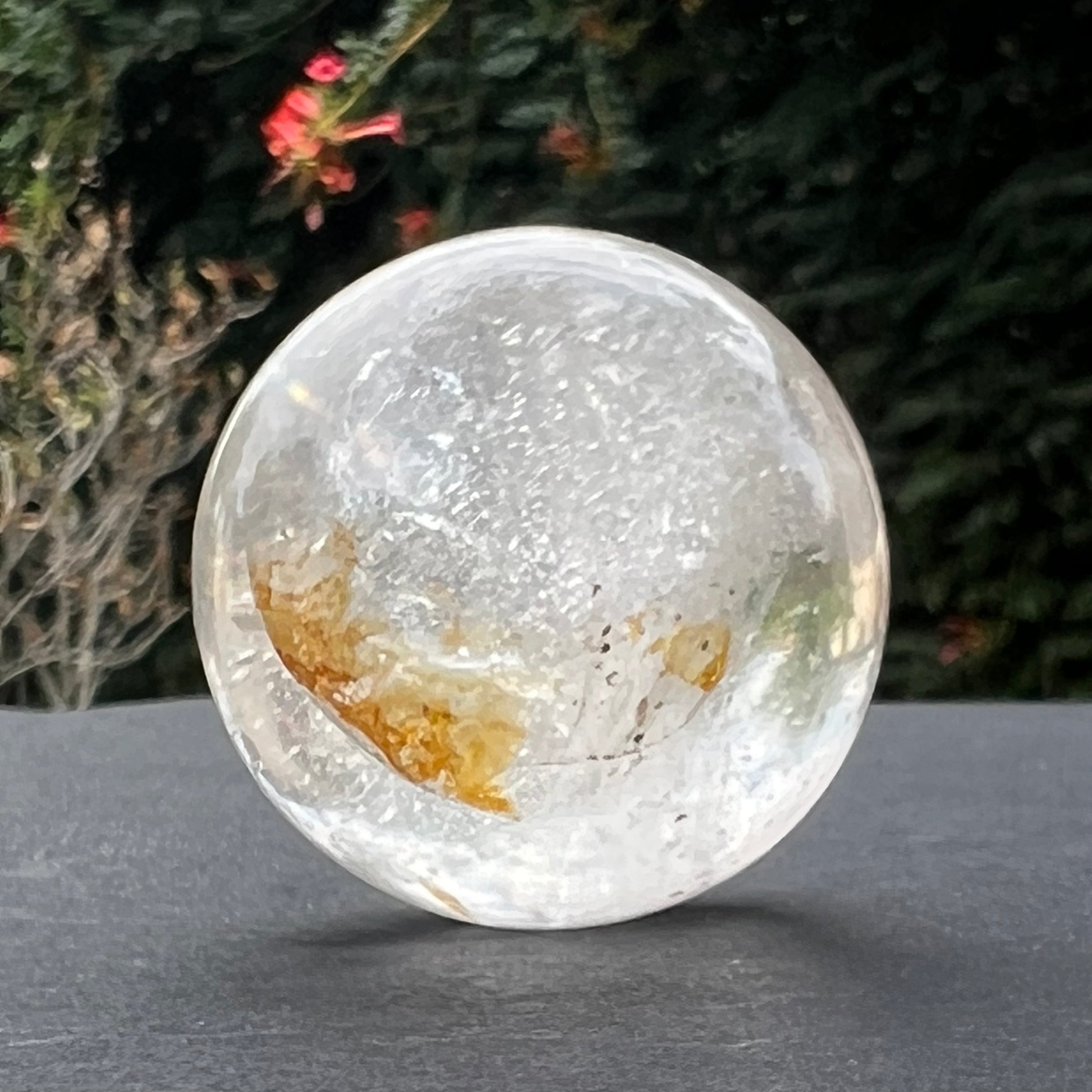 Sfera cuart incolor 3.5 cm / cristal de stanca, glob cristal m2
