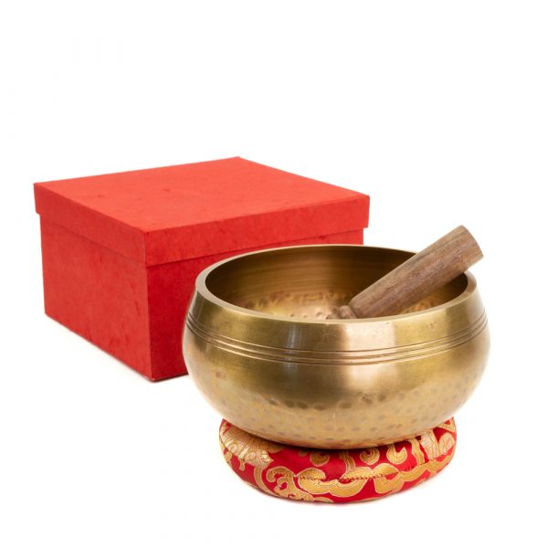 Bol tibetan muzical set cadou, bol auriu 20 cm