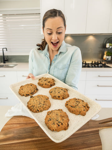 breakfast cookies with oats, raisins, nuts and seeds