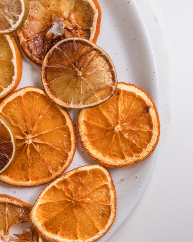 plate of dried citrus