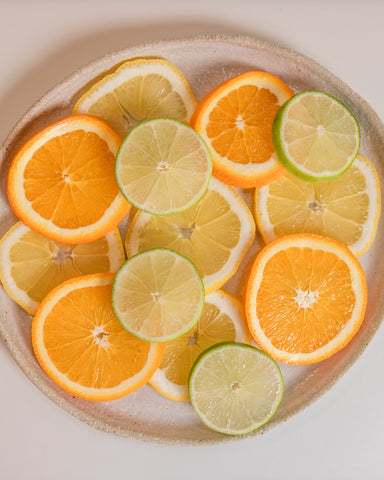 plate of fresh citrus