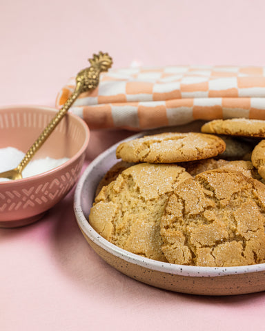 ginger nut cookies on a plate