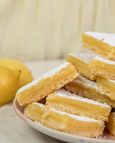 stack of lemon delicious slice