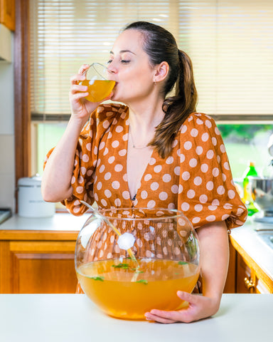 lady drinking summer punch