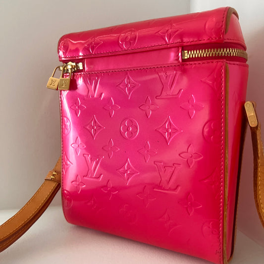 Louis Vuitton Pink Vernis Sullivan Vertical Leather Patent leather