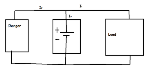 Battery operating circuit diagram