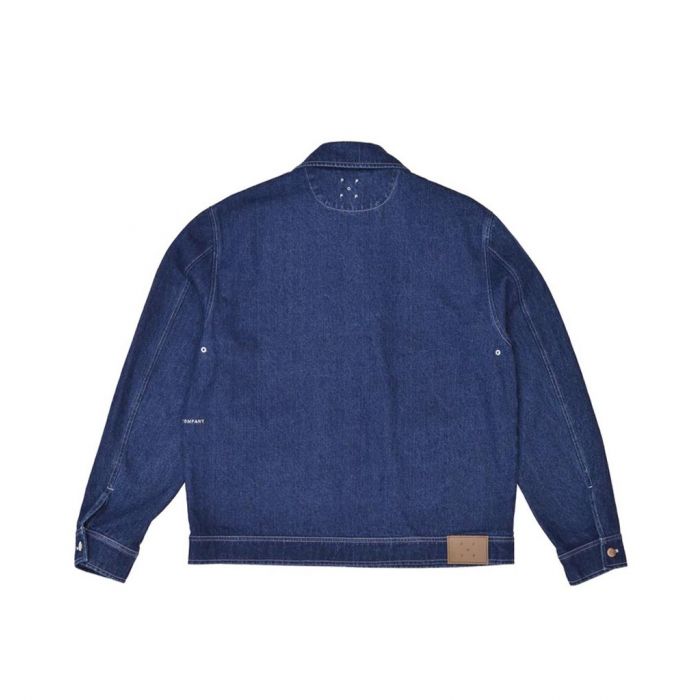 Full Button Jacket Rinsed Denim