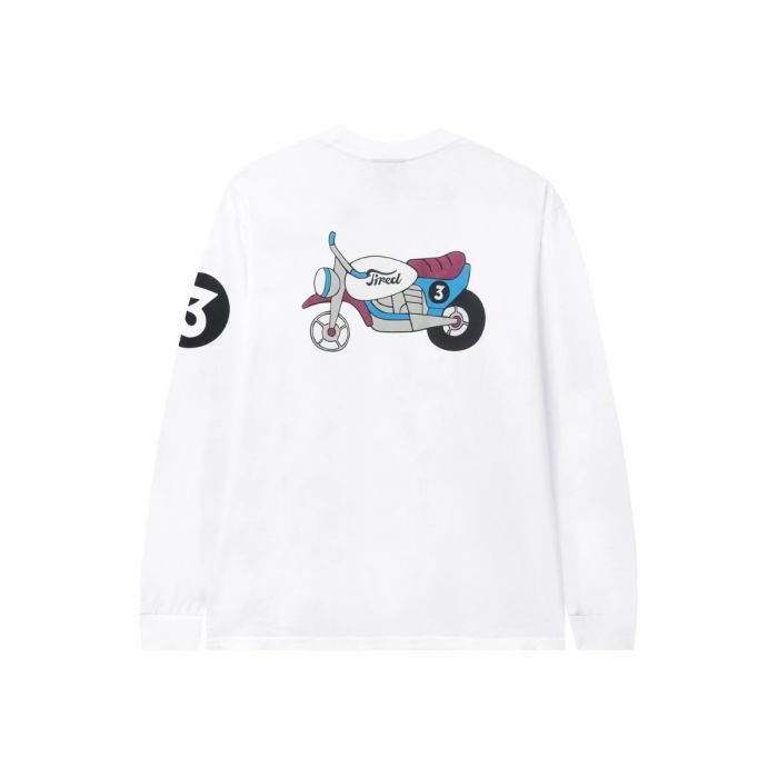 Moto Sport Lsl Tee White