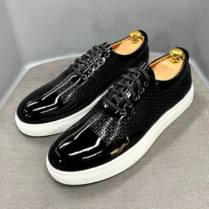 High Quality Lace Up Flats Italian Sneaker Shoes for Men - PROJECT SIX GOODS