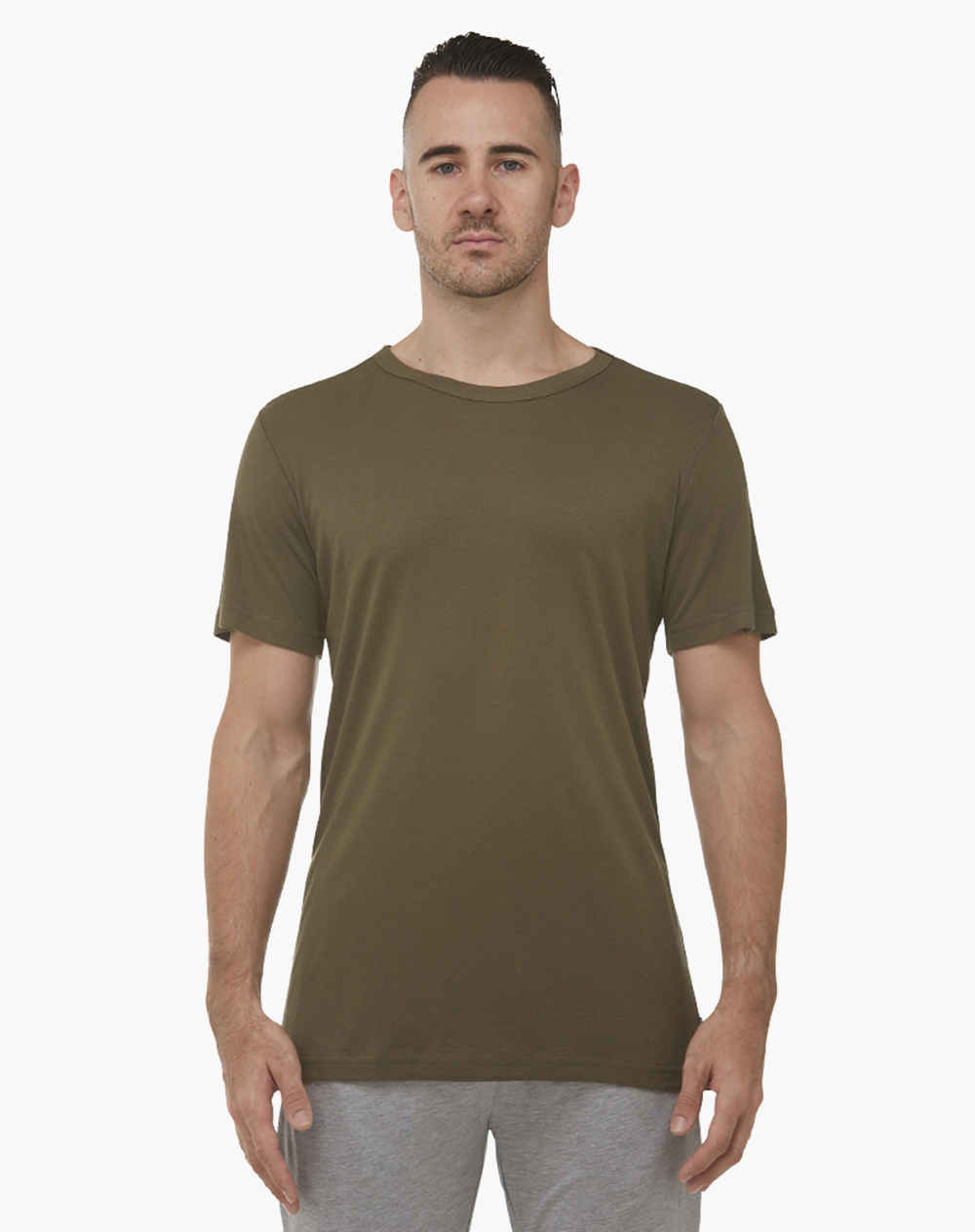 BAMBOO KHAKI CREW TEE - SIZE XL ONLY LEFT