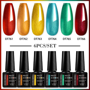 6Pcs/Set Metallic Mirror Gel Nail Polish - bellasonlinestore22