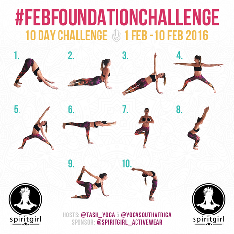 Feb foundation yoga challenge calendar