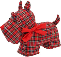 Tartan Fabric Scottie Dog Door Stopper