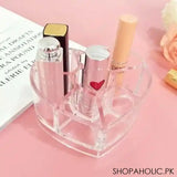 Acrylic Heart Shaped Cosmetic Organizer with 8 Grids Store image2