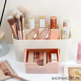 Desktop 6 Grid Makeup Cosmetics Organizer with Drawer image2