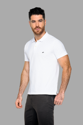 Camiseta Tipo Polo Color Blanco Marca Rappaz