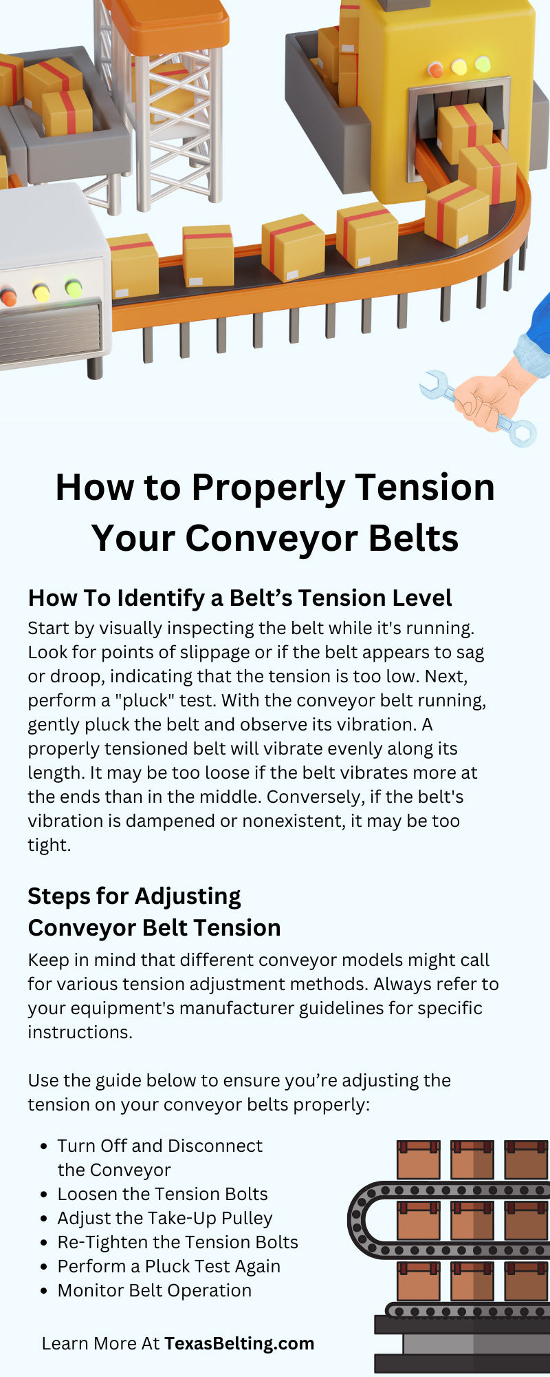 How to Properly Tension Your Conveyor Belts