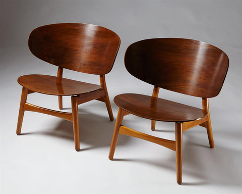 Hans Werner shell chair mid century modern