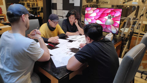 image showing the naco team designing the orimba range from our richmond studio in melbourne