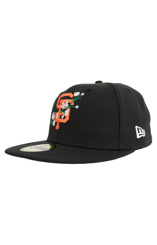 San Francisco Giants SIDE-BLOOM Black Fitted Hat by New Era