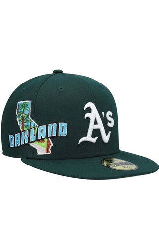 New Era 59FIFTY MLB Oakland Athletics Logo Pinwheel Fitted Hat 7 3/4