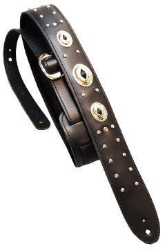 Leather Guitar Strap, Rock, Metal, Cross