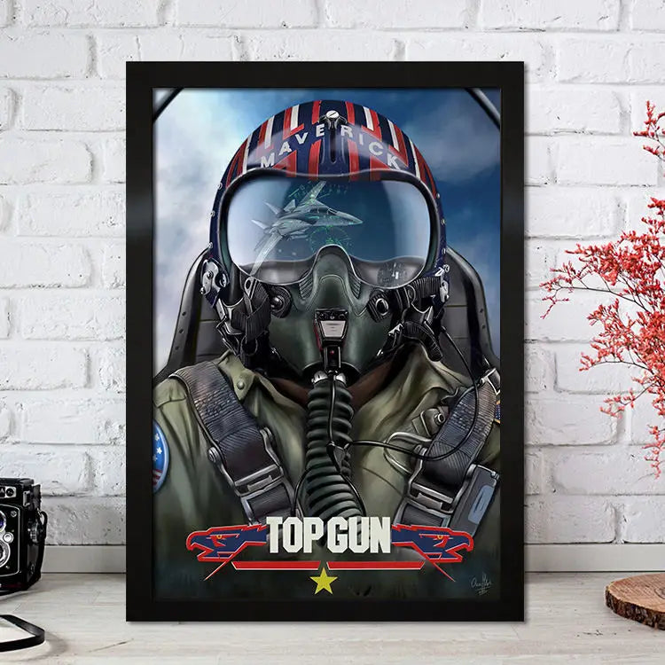 Top Gun Pilot Painting Movie Poster