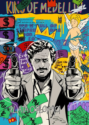 Pablo Escobar Graffiti Poster - Aesthetic Wall Decor - Pablo Escobar Poster