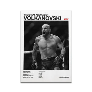 Alexander Volkanvoski Minimalist UFC Poster - Aesthetic Wall Decor