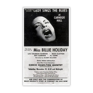 Miss Billie Holiday Concert Vintage Music Poster - Aesthetic Wall Decor - Billie Holiday Poster