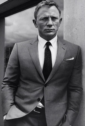 Daniel Craig James Bond Black and White Photo Poster - Aesthetic Wall Decor - Daniel Craig Poster