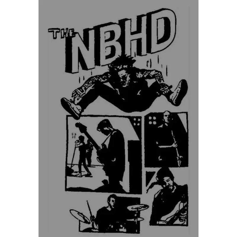 The Neighbourhood Gray and Black Band Poster