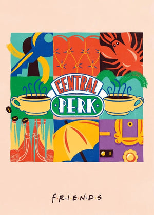 Friends TV Show Central Perk Poster - Aesthetic Wall Decor - Fallout 4 Perks Poster