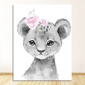 Lion Cub Animal Baby Poster - Aesthetic Wall Decor - Cubs Posters