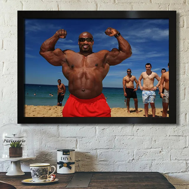 Ronnie Coleman Beach Flex Body Building Poster