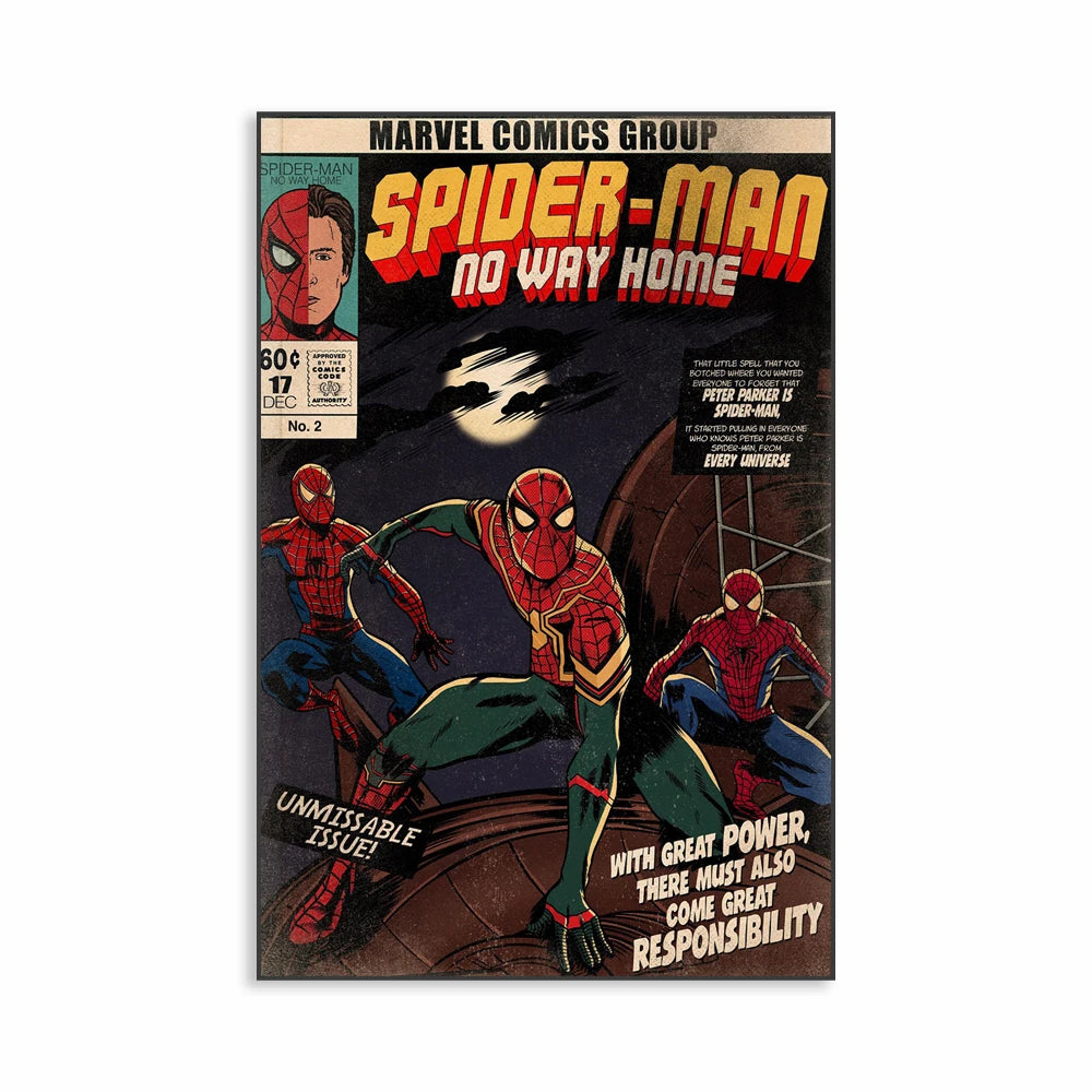 Spider-man No Way Home Comic Book Poster