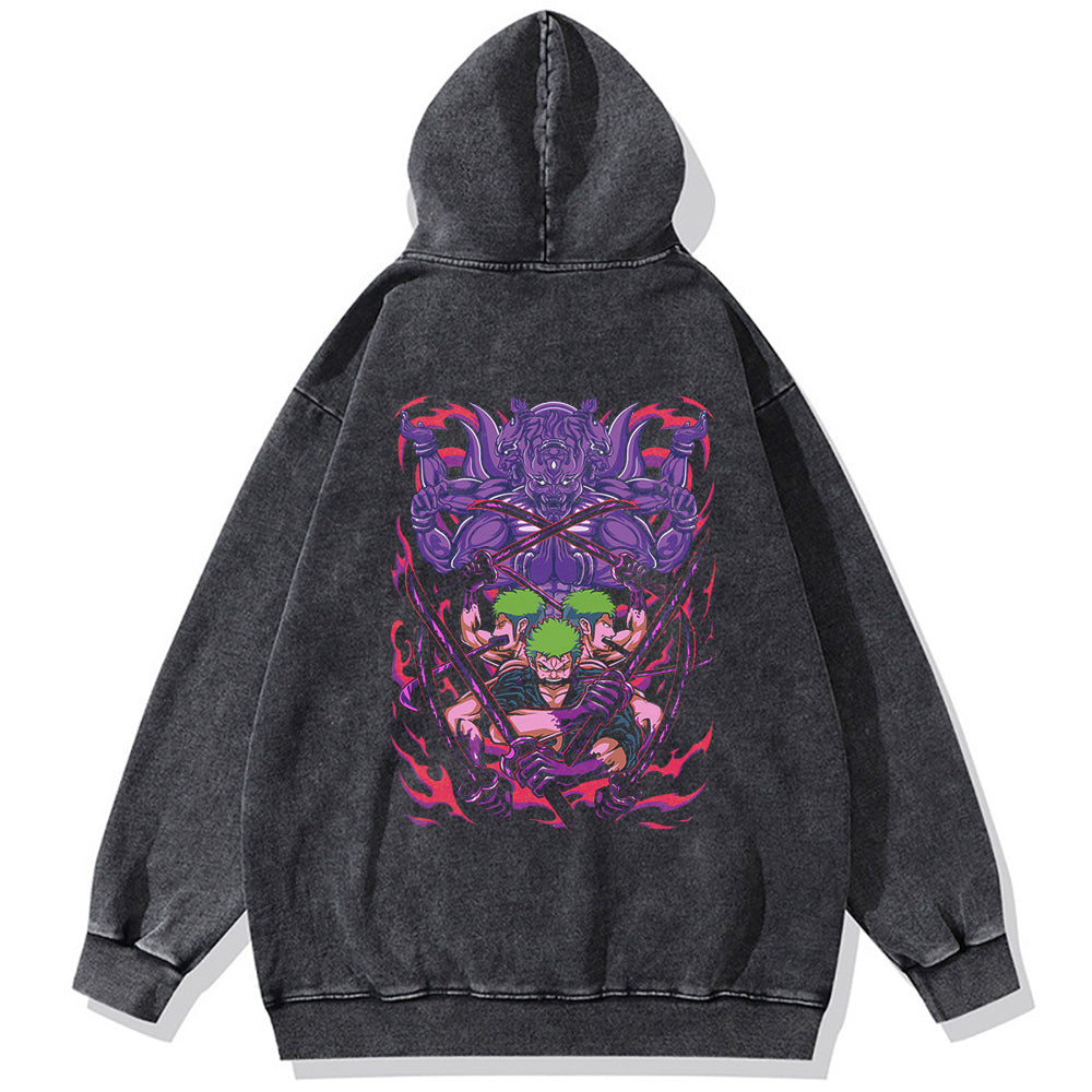 Zoro Asura Vintage Hoodie - Shokai product image