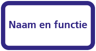 Embleem voor persoonnaam en functie