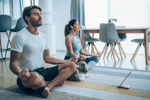 people doing yoga