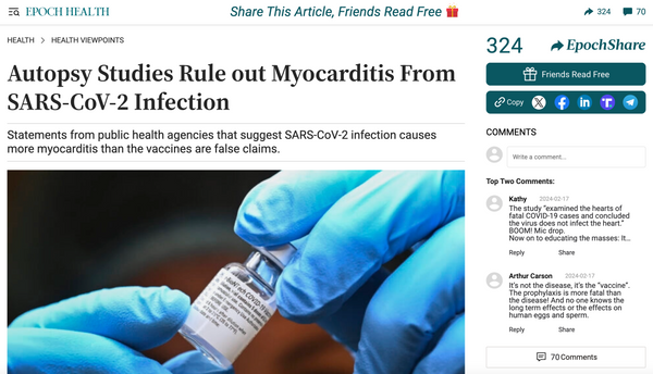 Autopsy Studies Rule out Myocarditis From SARS-CoV-2 Infection