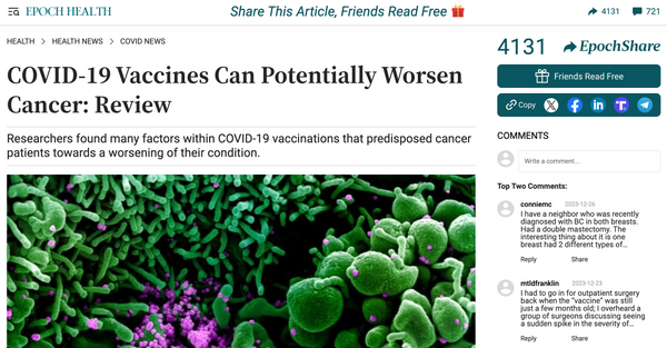 COVID-19 Vaccines Can Potentially Worsen Cancer