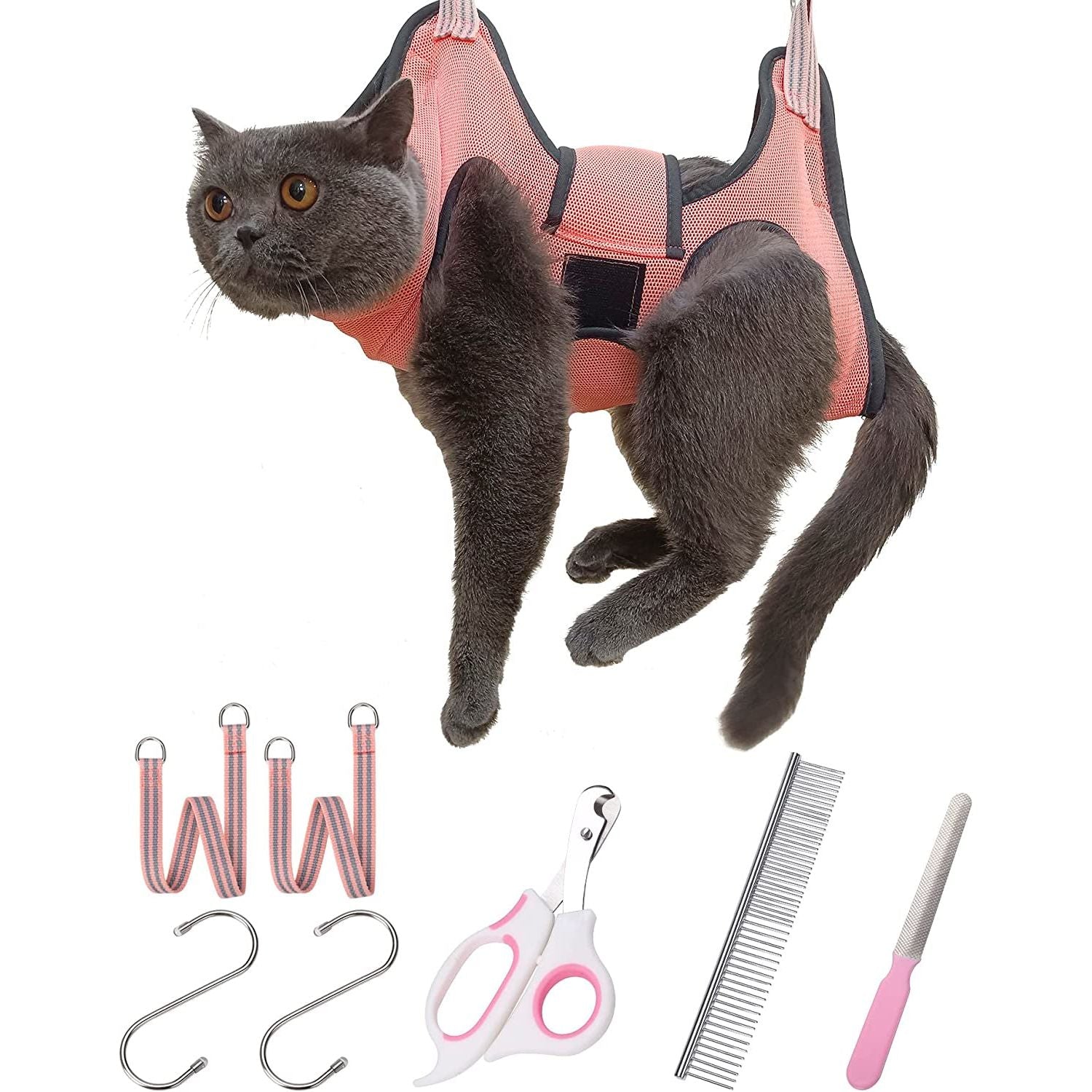 cat grooming harness